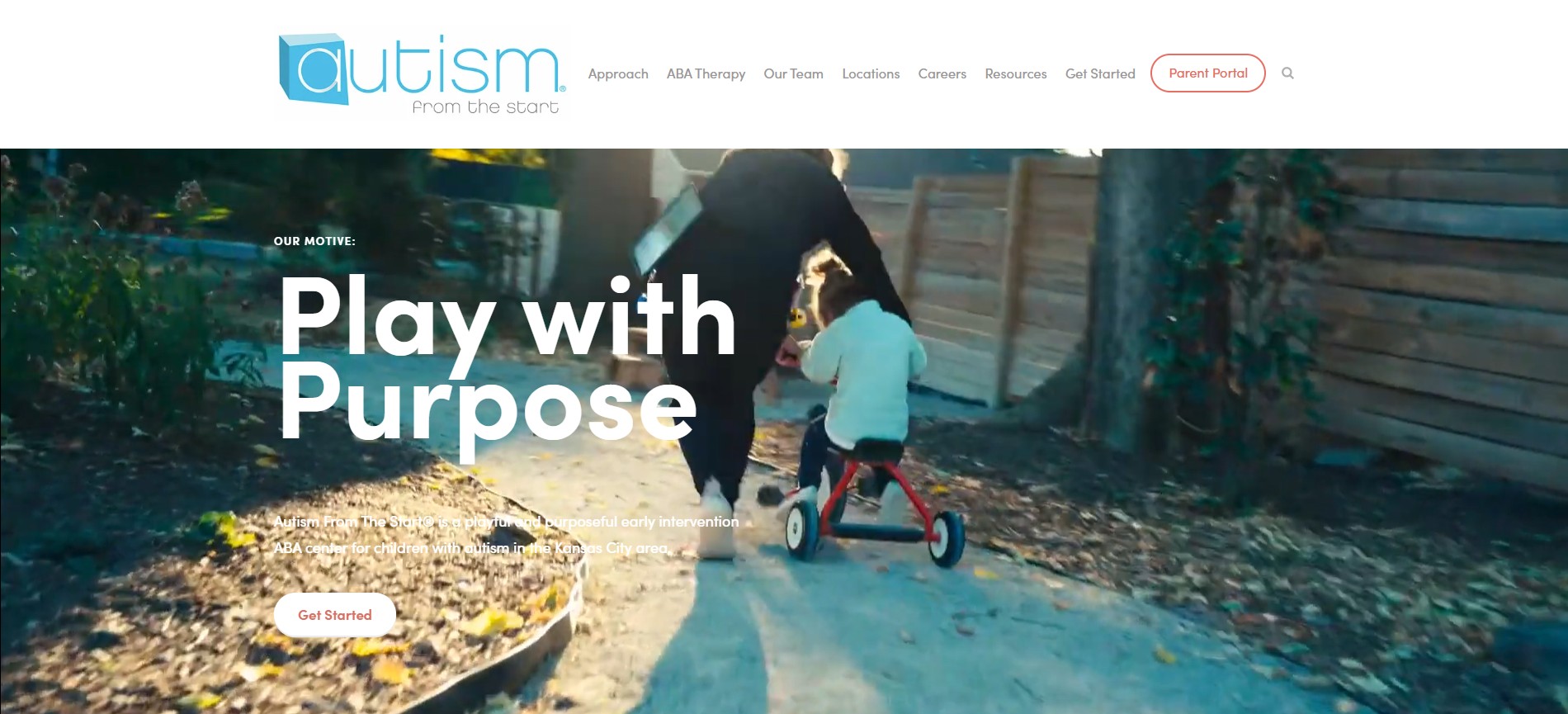 Autism From the Start Website Front Page